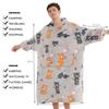 Dreamique Wearable Blanket Hoodie, Oversize Sherpa Fleece Hooded Blanket for Adult and Kids, Cozy Sweatshirt with Pockets, Pets Sweaters, Gifts for Women, Men(Teddy Bear, Adult Long) view 3