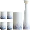 ANAIUCY Japanese Sake Cup Set with Warmer Sake Set 6-Piece with 1 Warmer Ceramic and 1 Sake Pot, 4 Sake Cup view 2