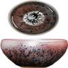 ANAIUCY Simple Teapot Teacup, Tea Set for Home Ceramic Tea Set, Jianzhan Chinese Ceramic Jianzhan Tea Cup, 3D Kungfu Teacup with Silver Fish Decorating Tenmoku Glaze Bowl Cup for Best Collection view 1