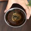 ANAIUCY Simple Teapot Teacup, Tea Set for Home Ceramic Tea Set, Jianzhan Chinese Ceramic Jianzhan Tea Cup, 3D Kungfu Teacup with Silver Fish Decorating Tenmoku Glaze Bowl Cup for Best Collection view 2