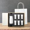 ANAIUCY 8 Pieces Sake Set, High-Grade White Jade Ceramics Sake Cup Set, Elegant Design Best Gift for Family and Friends, with 6 Sake Cups, 1 Sake Pot and 1 Tray Cups view 1