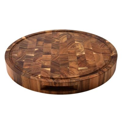 TEMKIN Choing Board1pcs Wood End Grain Cutting Boards Wooden Butcher Block Meat Cutting Wood Thick Board Round Wood Cutting