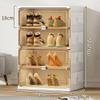 ANAIUCY Large Capacity Transparent Shoe Cabinet, Home Storage Display Cabinet, Folding Shoe Rack, Magnetic Door Dustproof Shoe Box,B view 2