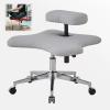 YUGXTH Kneeling Chair, Home Office Desk Chair, Ergonomic Posture Chair with Padded Cushion, Cross Legged Office Chair, Meditation Chair for Home and Office, Flexible Design for Fidgety Sitters(Gray) view 1