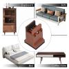 Cocoarm Furniture Risers 4pcs Rubber Risers for Table Sofa Bed, Bed Risers Added Height for Extra Storage Space and Flexibility Furniture Leg Risers with Adjustable Screw Clamp (Brown) view 2