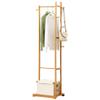 Dntum Solid Wood Floor-Standing Clothes Rail, Multi-Functional Clothes Storage Rack, Strong Load-Bearing, Simple and Modern, Used in Bedroom, Living Room,A,48 x 30 x 170cm view 1