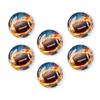 6 Pieces Fridge Magnets Refrigerator Glass Decorative Crystal Magnets for Kitchen Office Whiteboard,American Football Ball in Fire Pattern view 1