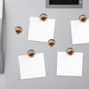 6 Pieces Fridge Magnets Refrigerator Glass Decorative Crystal Magnets for Kitchen Office Whiteboard,American Football Ball in Fire Pattern view 4