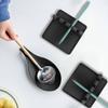 Kitchen Silicone Utensil Rest with Drip Pad-BPA-Free Heat-Resistant Spoon Rest for Stove Top - Spoon Rest for KitchenCounter - Kitchen Gadgets &Grill Utensil Holder-Black 3 Pcs view 3