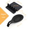 Kitchen Silicone Utensil Rest with Drip Pad-BPA-Free Heat-Resistant Spoon Rest for Stove Top - Spoon Rest for KitchenCounter - Kitchen Gadgets &Grill Utensil Holder-Black 3 Pcs view 4