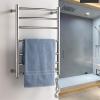 IKUMOK Towel Warmer,Electric Towel Heater, Wall-Mounted Towel Drying Bar, Stainless Steel Heated Bath Towel Rack, Ip56 Waterproof,for Bathroom, Kline view 2