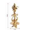 Dancing Ganesh Brass Diya for Home, puja and Office Decoration view 3