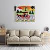 Champagne Gold Frame-Maud Lewis Painting, Famous Canvas Prints, Landscape Art Painting for Home Decor, "Carriage and Dog", Reproduction Print on Canvas 30x40cm-11.8x15.7in view 3