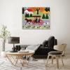 Champagne Gold Frame-Maud Lewis Painting, Famous Canvas Prints, Landscape Art Painting for Home Decor, "Carriage and Dog", Reproduction Print on Canvas 30x40cm-11.8x15.7in view 4