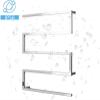 Towel Warmer, Wallmounted Electric Heating Towel Rack with 1/8 Hour Timer,Switch Hot Towel Rack, Used for Bath Heating and Drying Rack 60W view 4