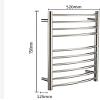 BRFCUOEW Towel Warmer,Electric Towel Warmer Rack Brushed Nickel 10 Heated Bars Towel Drying Rack Heated Ul Certificate,Bath Towel Dryer, Plugin view 2