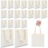 Amylove 72 Pcs Mini Tote Bag Sublimation Blank Canvas Tote Bags Reusable Grocery Luggage DIY Sack Goody for Party Even (10 x 10 Inch,Natural Color) view 1
