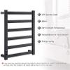 IKUMOK Electric Towel Warmer, Stainless Steel Heated Towel Rack, Wall Mount 6 Bar Heated Towel Rail with 18H Timer for Bathroom, Adjustable Temperature, Hardwired view 4