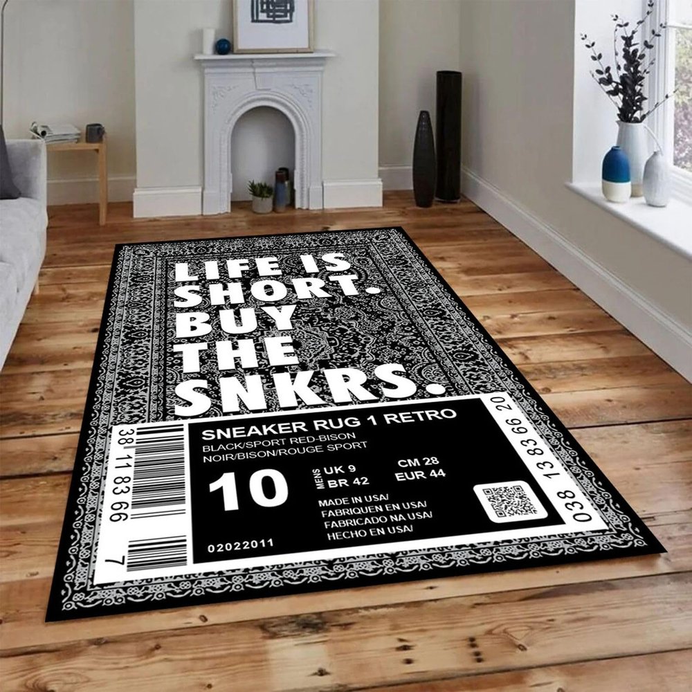 Sneaker Rug Sneaker Room Carpet Sneaker Rugs Sneaker Life is Short Buy The Sneakers Rug Home Decoration 46