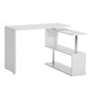 LUNIZ Computer Desks Home Office Desk White Corner Rotating L-Shaped Computer Desk with Bookshelf Multi-Functional Study Desk Workstation Home Office Table view 1