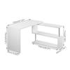 LUNIZ Computer Desks Home Office Desk White Corner Rotating L-Shaped Computer Desk with Bookshelf Multi-Functional Study Desk Workstation Home Office Table view 3