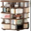 SoOSSN Bookshelf 360 Rotating Bookshelf Standing Bookcase Removable Rolling Bookcase Picture Book Book Shelf Organizer (Color : Walnut, Size : 48 * 157cm) view 1