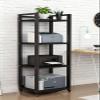SRNSAEB 4 5 6 7 Tier Stereo Rack System Cabinet with Height-Adjustable Shelf & Wheels, Heavy Duty Stereo Components Rack Entertainment Stereo Components Organizer(4-Tier) view 1