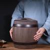 NEKCOCO Ceramic Tea Caddy Storage Room Storage Container Simulation Bucket Tea Can Purple Sand Pu'er Tea Cake Storage Tea Can Retro Sealed Storage Can Tea Storage Container view 3