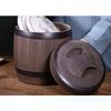 NEKCOCO Ceramic Tea Caddy Storage Room Storage Container Simulation Bucket Tea Can Purple Sand Pu'er Tea Cake Storage Tea Can Retro Sealed Storage Can Tea Storage Container view 4