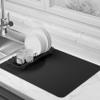 Dish Drying Mat for Kitchen Counter Super Absorbent Drainer Mats with Non-slip Rubber Backed Hide Stain Heat Resistant Easy to Clean Dish Rack Mat (Black, XL-31.5"x17") view 1