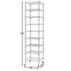 Finnhomy Heavy Duty 9 Tier Wire Shelving with Wheels 18x18x79-inches 9 Shelves Metal Storage Rack Thicken Steel Tube, Pantry Shelves for Storage, Adjustable Shelving Unit, NSF Certified, Chrome view 3