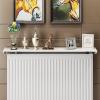 GXHYSW Radiator Shelf No Drilling, Radiator Covers Efficient Heating, Space Aluminum Storage Radiator Shelves with 4.5cm Bracket, Bearing 28kg, White, Easy Installation,55cm view 1