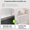 GXHYSW Radiator Shelf No Drilling, Radiator Covers Efficient Heating, Space Aluminum Storage Radiator Shelves with 4.5cm Bracket, Bearing 28kg, White, Easy Installation,55cm view 3