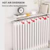GXHYSW Radiator Shelf No Drilling, Radiator Covers Efficient Heating, Space Aluminum Storage Radiator Shelves with 4.5cm Bracket, Bearing 28kg, White, Easy Installation,55cm view 4