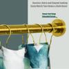 Artiwell Heavy Duty Shower Rod, Adjustable Shower Curtain Rod, Expandable 47-84 Inch, Permanent Mount Shower Rod, Never Rust Stainless Steel For Window Curtain and Closet, Brushed Gold view 2