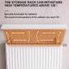 GXHYSW Universal Radiator Shelves, Slimline White Radiator Cover Dust-Proof Maximize Space, Aluminum Alloy Radiator Shelf Width 14.5cm with 6cm Bracket, No Drilling Required,55cm view 3