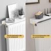 GXHYSW Radiator Shelf No Drilling, Radiator Covers Efficient Heating, Space Aluminum Storage Radiator Shelves with 4.5cm Bracket, Bearing 28kg, White, Easy Installation,30cm view 2