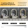Haibinsuo Vanity Desk with Lights, Large Makeup Vanity with Storage Shelves, 3 Drawers, 3 Color Lighting Modes, Brightness Adjustable Dressing Table for Bedroom, White White US Plug view 4