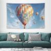 LFDSPYJE Hot Air Balloon Tapestry Wall Hanging Aesthetic Wall Tapestries for Bedroom Plant Flower Backdrop Tapestries Art Tapestrys Poster for Room Decor 60"x90" view 3