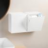 NOENNULL Wall Mounted Storage Box Flip Lid Design Space Saving Large Capacity Wall Mounted Storage Organizer Box for Cotton Swab Floss Tissue (White), NOENNULLvabu4k12tr-11 view 3