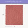 Bigacogo Chunky Knit Throw Blanket for Couch, 51x63 inches, 100% Hand Knitted with Thick Jumbo Chenille Yarn, Cozy Soft Large Rope Knot Cable Crochet Blankets for Sofa Bed Living Room, Antique Red view 2