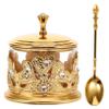 ABOOFAN Luxury Metal Sugar Cup Airtight Sugar Bowl with Spoon Perfect for Kitchen Seasoning Storage view 1