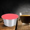 Refillable Coffee Capsule Pod, Stainless Steel with Silicone Lid, Reusable Filter Cup for Coffee Maker, Red view 3