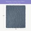 Bigacogo Chunky Knit Throw Blanket for Couch, 51x63 inches, 100% Hand Knitted with Thick Jumbo Chenille Yarn, Cozy Soft Large Rope Knot Cable Crochet Blankets for Sofa Bed Living Room, Cold Sea Blue view 2