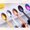 ANAIUCY Scoop Five-Piece Featured Spoon Stainless Steel Coffee Stirring Spoon Home Restaurant Cooking Tool Spoon, Cake Dessert Cereal Breakfast Spoon Soup Spoon view 4
