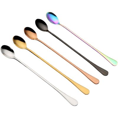 ANAIUCY Scoop Stainless Steel Cocktail Coffee Stirring Spoon Long Handle ice Cream Watermelon Dessert Spoon Creative jam Spoon Soup Spoon