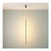 DXYC Modern Black Linear Pendant Light - 12W LED Minimalist Long Tube Hanging Lamp, Nordic Strip Suspension Lighting Fixtures for Bedroom, Study, Living Room, Bar, KTV, Hotel(3000K) view 1
