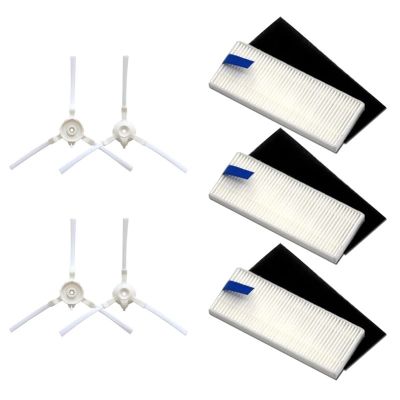 Lipski Side Brush Filter HEPA,Compatible for TefalCompatible for Rowenta Explorer 20 40 50 75 RG7687/RR7687WH Serie Smart Force Sweep X3 Robotic Vacuum Cleaner (Color : Set)