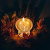 ABOOFAN Ghee Lamp Holder, Retro Butterlamp Tea Light Holder Copper Puja Oil Butterlamp Oil Lamp Worship Lamp Temple Oil Lamp Altar Supplies Gold 2 view 3