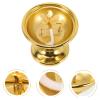 ABOOFAN Ghee Lamp Holder, Retro Butterlamp Tea Light Holder Copper Puja Oil Butterlamp Oil Lamp Worship Lamp Temple Oil Lamp Altar Supplies Gold 2 view 4
